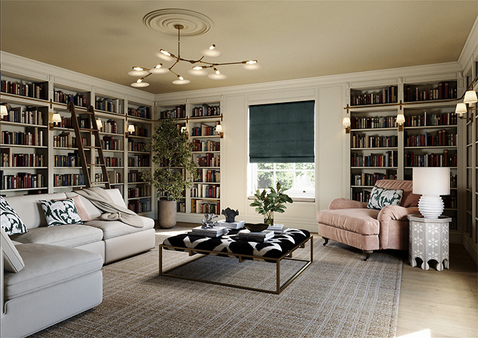 Sunningdale, Peacock - Roman Blind - Image 7